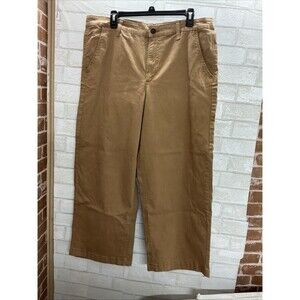 Ella Moss Women's Wide Leg Crop Pant Jeans, Brown, Size 16